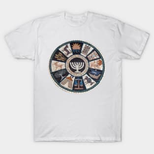 mosaic Hebrew, Jewish, 12 tribes T-Shirt